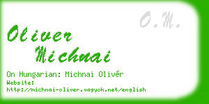 oliver michnai business card