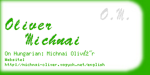 oliver michnai business card